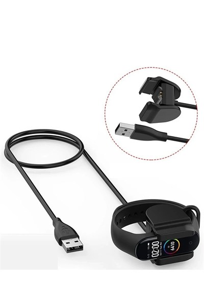 Mey İthalat®  MC06 Şarj Adaptörü 100cm  Mi Band 5/6