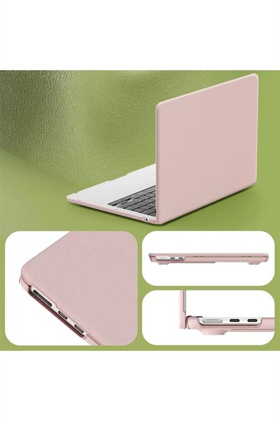 Mey İthalat®  Macbook Air 15 2024 Macbook Deri Kapak - Pembe