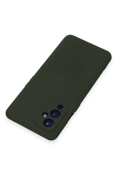 Mey İthalat®  One Plus 9 Kılıf Nano içi Kadife Silikon - Koyu Yeşil