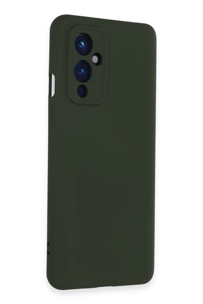 Mey İthalat®  One Plus 9 Kılıf Nano içi Kadife Silikon - Koyu Yeşil