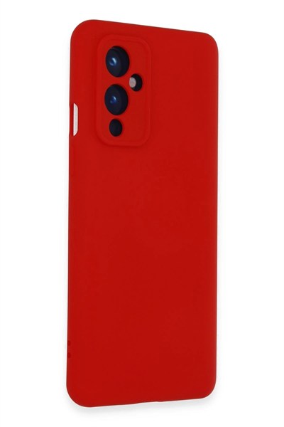 Mey İthalat®  One Plus 9 Kılıf Nano içi Kadife Silikon - Kırmızı