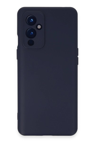 Mey İthalat®  One Plus 9 Kılıf Nano içi Kadife Silikon - Lacivert