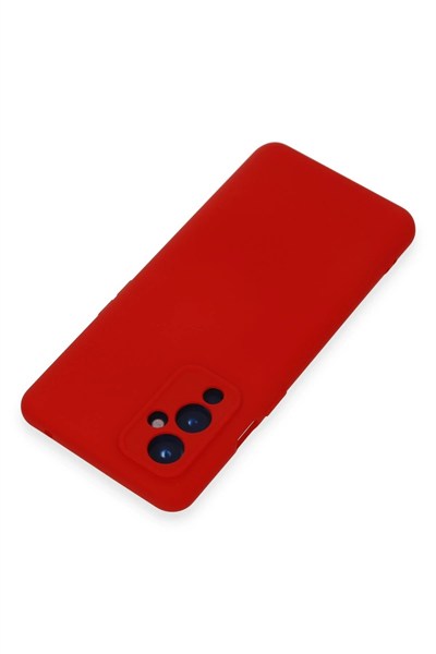 Mey İthalat®  One Plus 9 Kılıf Nano içi Kadife Silikon - Kırmızı