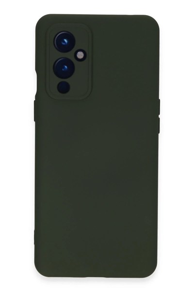 Mey İthalat®  One Plus 9 Kılıf Nano içi Kadife Silikon - Koyu Yeşil