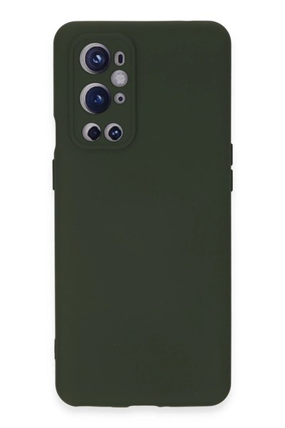 Mey İthalat®  One Plus 9 Pro Kılıf Nano içi Kadife Silikon - Koyu Yeşil