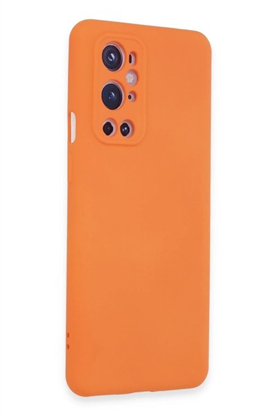 Mey İthalat®  One Plus 9 Pro Kılıf Nano içi Kadife Silikon - Turuncu