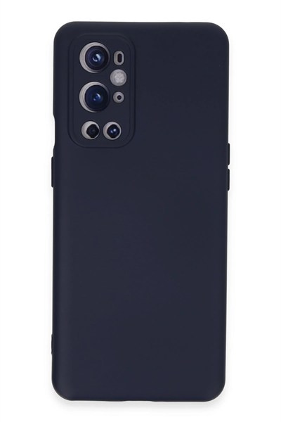 Mey İthalat®  One Plus 9 Pro Kılıf Nano içi Kadife Silikon - Lacivert