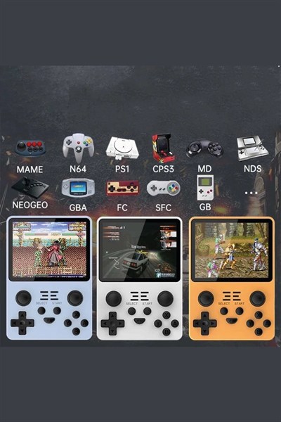 Mey İthalat®  POWKIDDY RGB20S 64GB Retro Gamepad - Beyaz