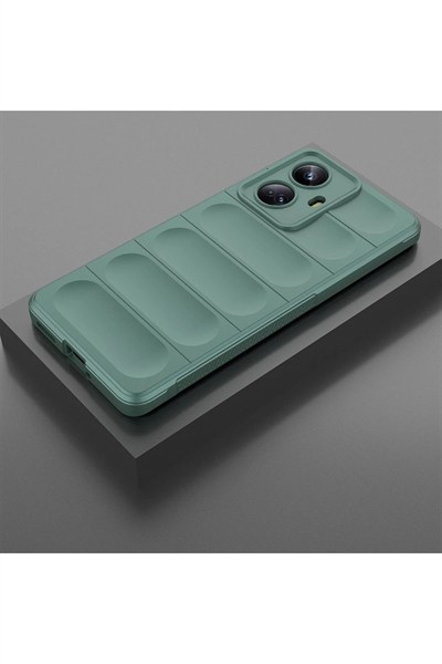 Mey İthalat®  Realme 10 Pro 5G Kılıf Optimum Silikon - Koyu Yeşil