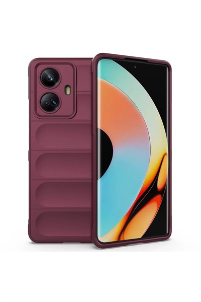 Mey İthalat®  Realme 10 Pro 5G Kılıf Optimum Silikon - Bordo