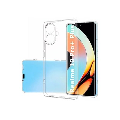 Mey İthalat®  Realme 10 Pro Plus 5G Kılıf Lüx Şeffaf Silikon