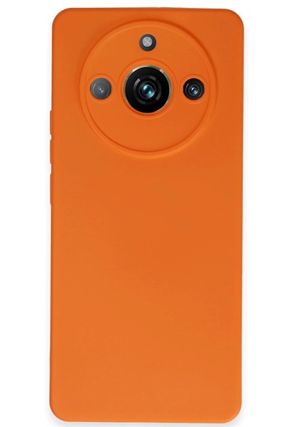 Mey İthalat®  Realme 11 Pro Kılıf Nano içi Kadife Silikon - Turuncu