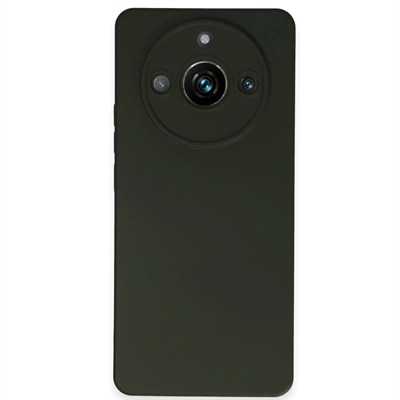 Mey İthalat®  Realme 11 Pro Kılıf Nano içi Kadife Silikon - Koyu Yeşil