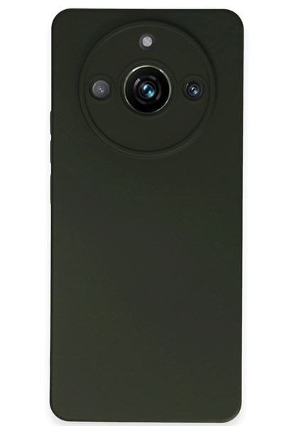 Mey İthalat®  Realme 11 Pro Kılıf Nano içi Kadife Silikon - Koyu Yeşil