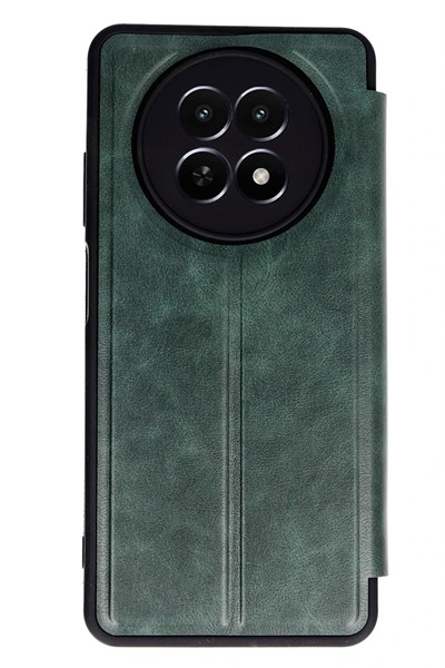 Mey İthalat®  Realme 12 5G Kılıf Flip Cover - Koyu Yeşil