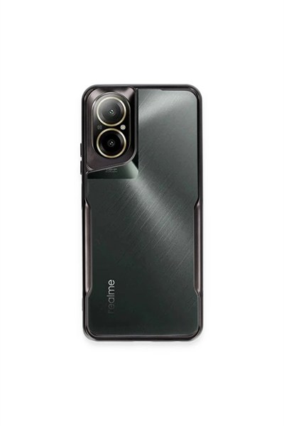 Mey İthalat®  Realme 12 Lite Kılıf Boyi Silikon Kapak - Siyah