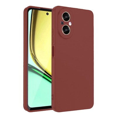 Mey İthalat®  Realme 12 Lite Kılıf First Silikon - Bordo