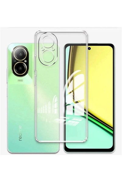 Mey İthalat®  Realme 12 Lite Kılıf Lüx Şeffaf Silikon