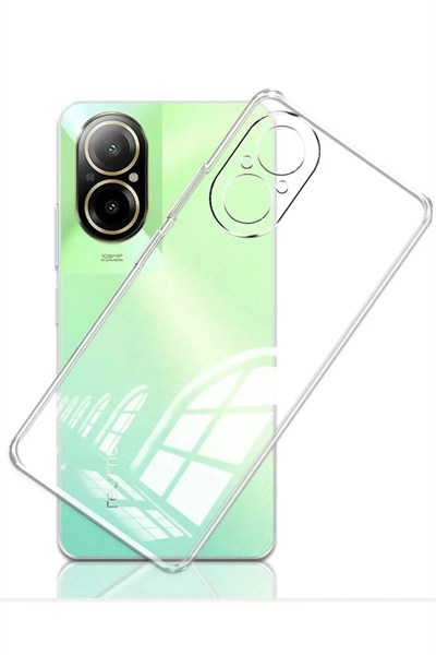 Mey İthalat®  Realme 12 Lite Kılıf Lüx Şeffaf Silikon