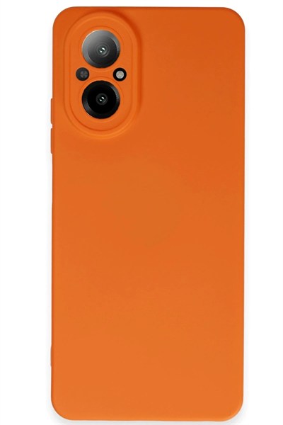 Mey İthalat®  Realme 12 Lite Kılıf Nano içi Kadife Silikon - Turuncu