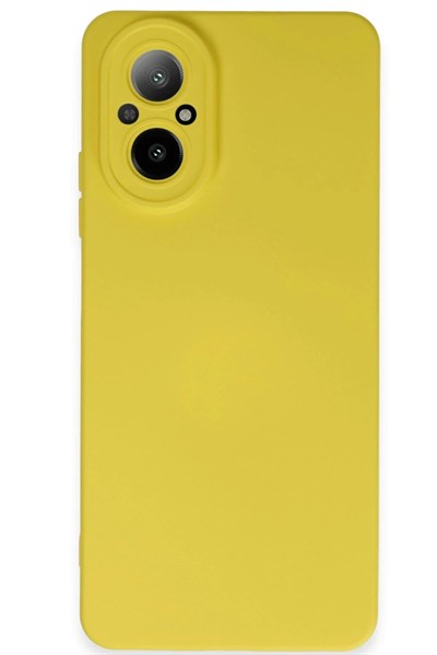 Mey İthalat®  Realme 12 Lite Kılıf Nano içi Kadife Silikon - Sarı