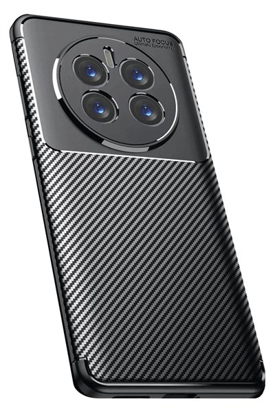 Mey İthalat®  Realme 12 Pro Plus Kılıf Auto Focus Karbon Kapak - Siyah