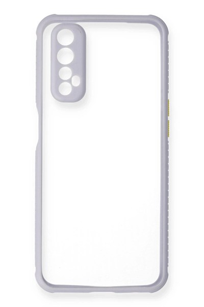 Mey İthalat®  Realme 7 Kılıf Miami Şeffaf Silikon - Lila