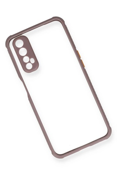 Mey İthalat®  Realme 7 Kılıf Miami Şeffaf Silikon - Açık Mor