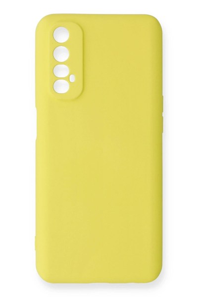 Mey İthalat®  Realme 7 Kılıf Nano içi Kadife Silikon - Sarı