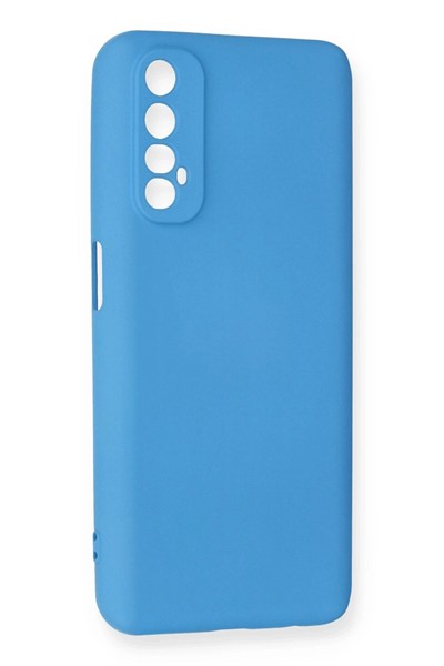 Mey İthalat®  Realme 7 Kılıf Nano içi Kadife Silikon - Mavi