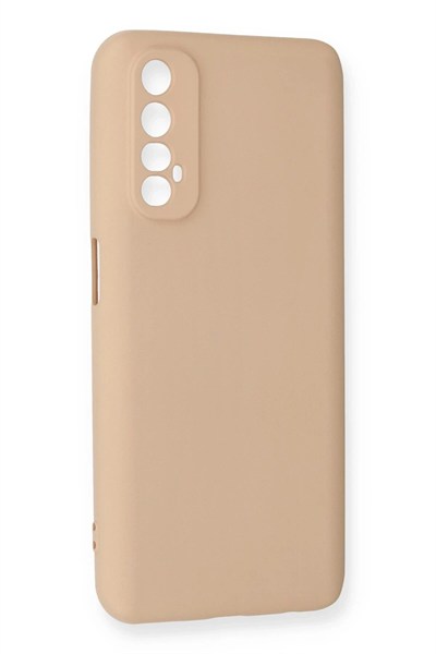 Mey İthalat®  Realme 7 Kılıf Nano içi Kadife Silikon - Pudra