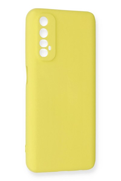 Mey İthalat®  Realme 7 Kılıf Nano içi Kadife Silikon - Sarı
