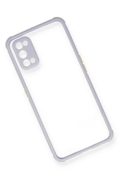 Mey İthalat®  Realme 7 Pro Kılıf Miami Şeffaf Silikon - Lila