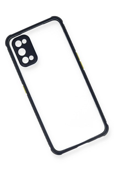 Mey İthalat®  Realme 7 Pro Kılıf Miami Şeffaf Silikon - Lacivert