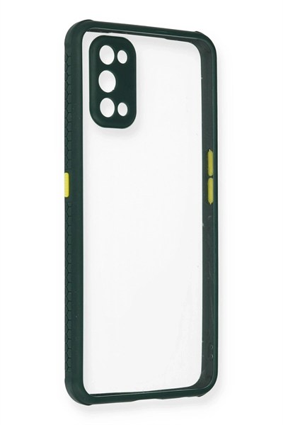 Mey İthalat®  Realme 7 Pro Kılıf Miami Şeffaf Silikon - Koyu Yeşil