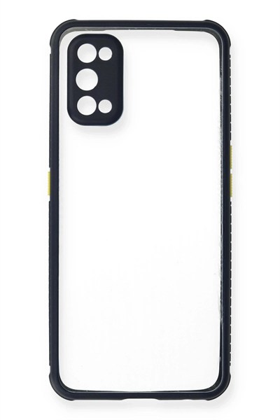 Mey İthalat®  Realme 7 Pro Kılıf Miami Şeffaf Silikon - Lacivert