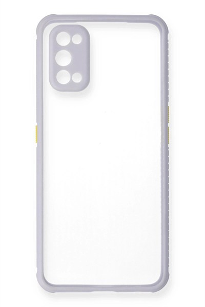 Mey İthalat®  Realme 7 Pro Kılıf Miami Şeffaf Silikon - Lila