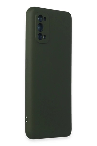Mey İthalat®  Realme 7 Pro Kılıf Nano içi Kadife Silikon - Koyu Yeşil