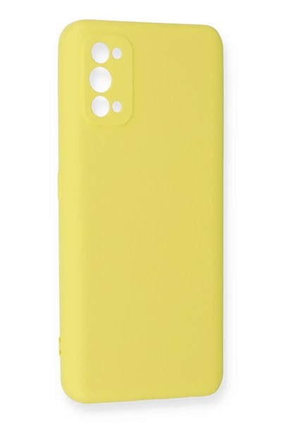 Mey İthalat®  Realme 7 Pro Kılıf Nano içi Kadife Silikon - Sarı