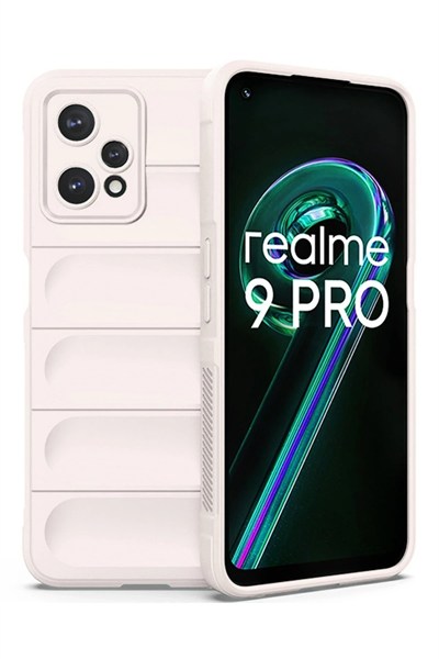 Mey İthalat®  Realme 9 Pro 5G Kılıf Optimum Silikon - Krem