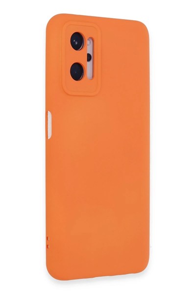 Mey İthalat®  Realme 9i 4G Kılıf Nano içi Kadife Silikon - Turuncu