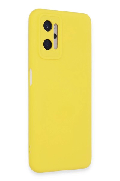 Mey İthalat®  Realme 9i 4G Kılıf Nano içi Kadife Silikon - Sarı