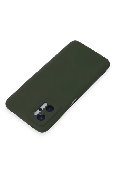 Mey İthalat®  Realme 9i 4G Kılıf Nano içi Kadife Silikon - Koyu Yeşil