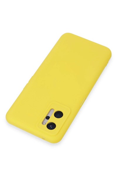 Mey İthalat®  Realme 9i 4G Kılıf Nano içi Kadife Silikon - Sarı