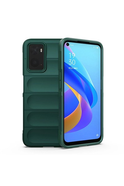 Mey İthalat®  Realme 9i 4G Kılıf Optimum Silikon - Koyu Yeşil