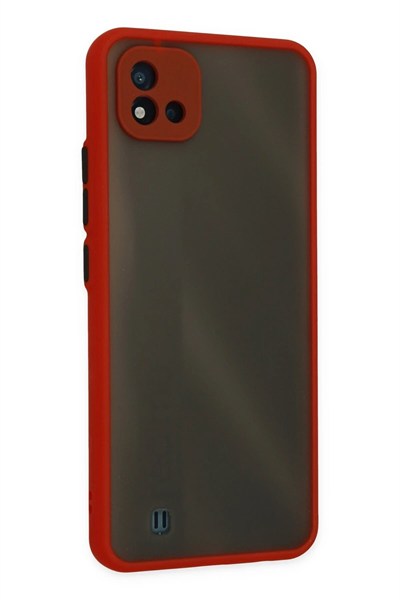 Mey İthalat®  Realme C11 2021 Kılıf Montreal Silikon Kapak - Kırmızı