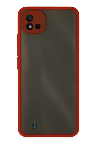 Mey İthalat®  Realme C11 2021 Kılıf Montreal Silikon Kapak - Kırmızı
