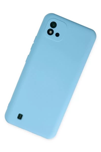 Mey İthalat®  Realme C11 2021 Kılıf Nano içi Kadife Silikon - Mavi