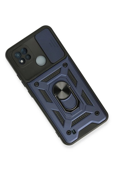 Mey İthalat®  Realme C11 2021 Kılıf Pars Lens Yüzüklü Silikon - Lacivert
