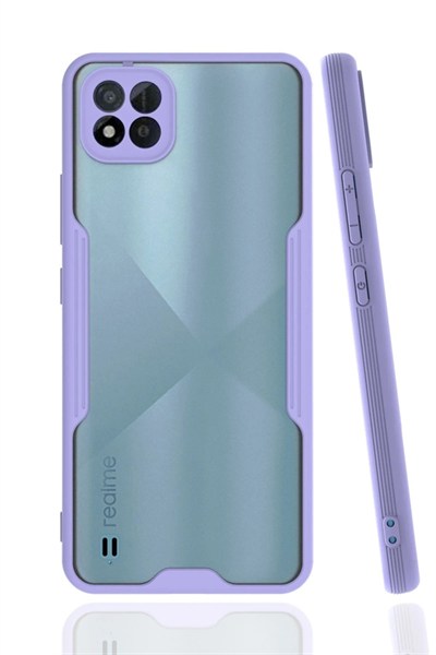 Mey İthalat®  Realme C11 2021 Kılıf Platin Silikon - Lila